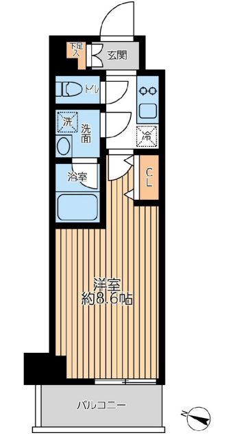 グランパセオ日本橋三越前　303号室　間取り