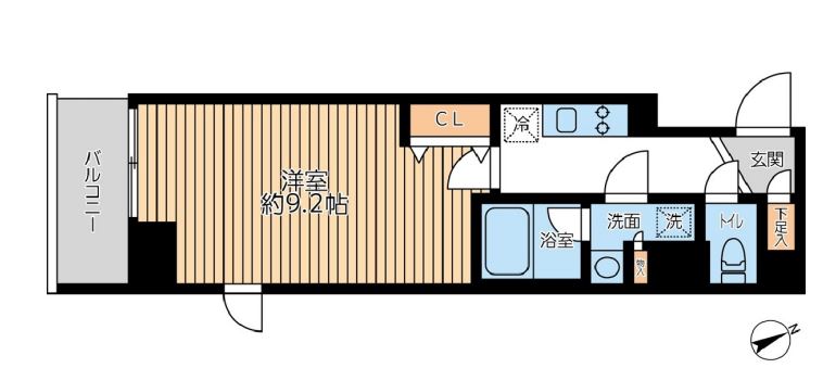 グランパセオ日本橋三越前　1004号室　間取り