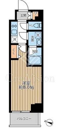 グランパセオ日本橋三越前　1002号室　間取り