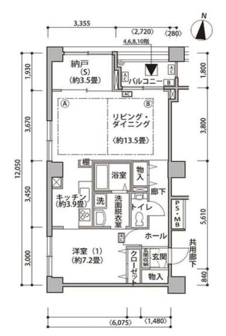 東雲キャナルコートCODAN　15号棟1004号室　間取り