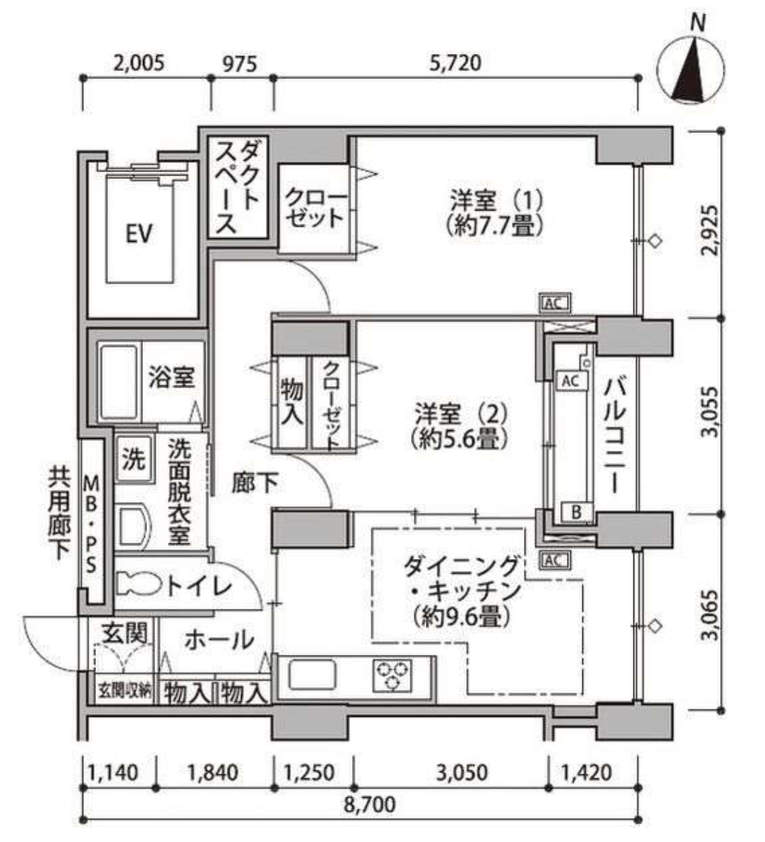 東雲キャナルコートCODAN　14号棟302号室　間取り