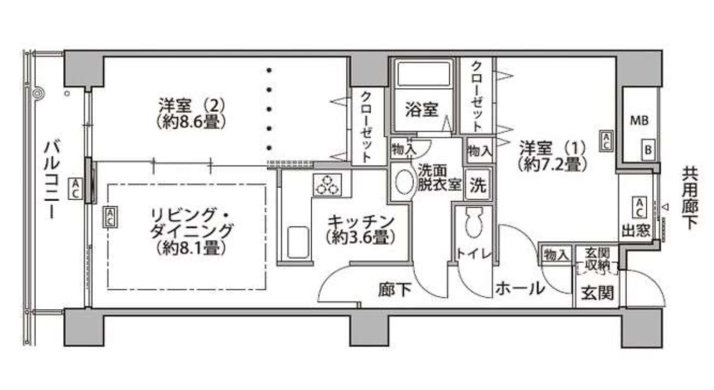 東雲キャナルコートCODAN　18号棟403号室　間取り