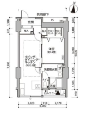 東雲キャナルコートCODAN　11号棟505号室　間取り