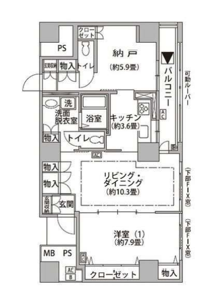 東雲キャナルコートCODAN　20号棟507号室　間取り
