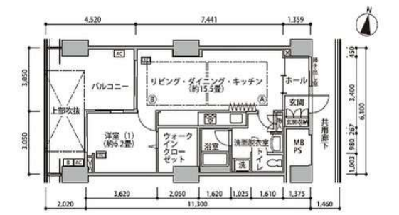 東雲キャナルコートCODAN　16号棟1304号室　間取り