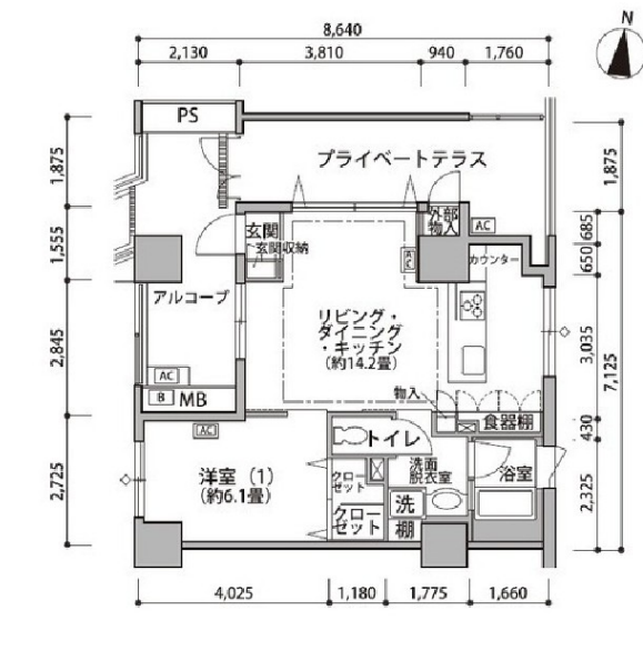 東雲キャナルコートCODAN　19号棟1309号室　間取り