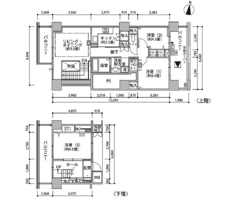 東雲キャナルコートCODAN　20号棟903号室　間取り