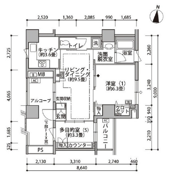 東雲キャナルコートCODAN　19号棟407号室　間取り