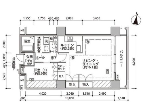 東雲キャナルコートCODAN　18号棟521号室　間取り