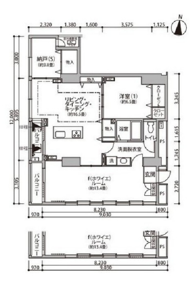 東雲キャナルコートCODAN　12号棟1101号室　間取り
