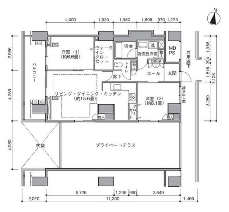 東雲キャナルコートCODAN　16号棟905号室　間取り