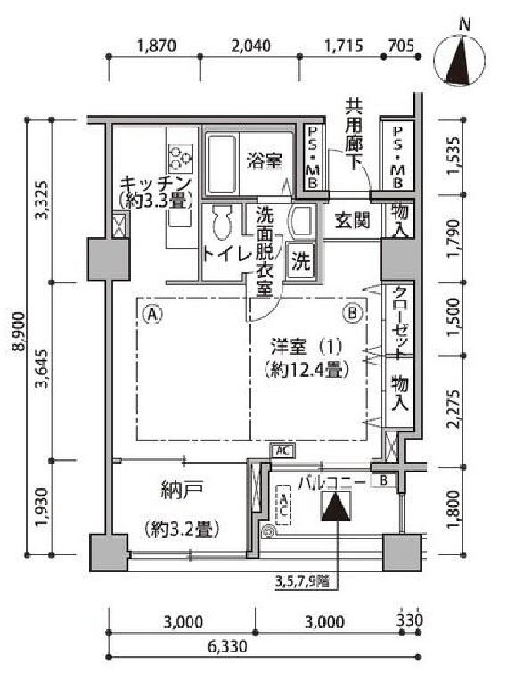 東雲キャナルコートCODAN　１５号棟407号室　間取り