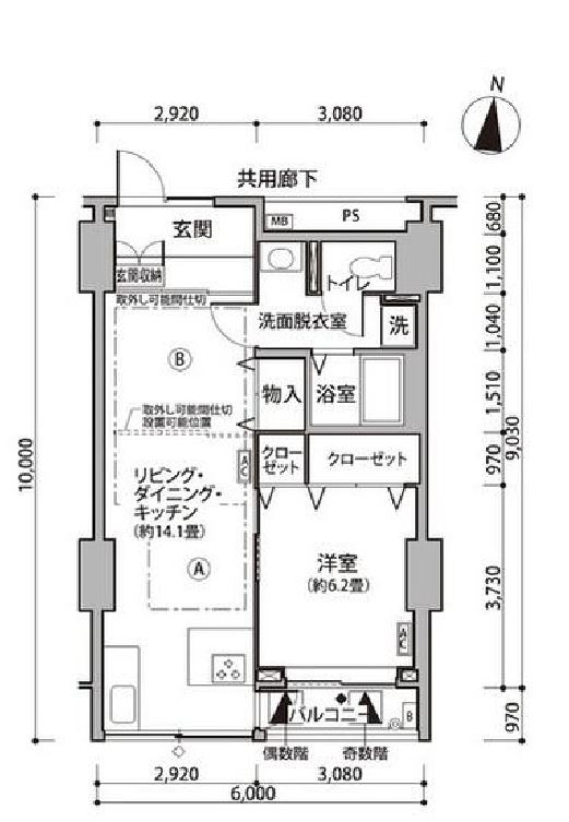 東雲キャナルコートCODAN　１１号棟807号室　間取り