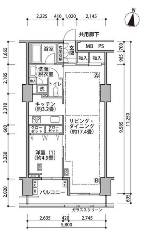 東雲キャナルコートCODAN　１７号棟816号室　間取り