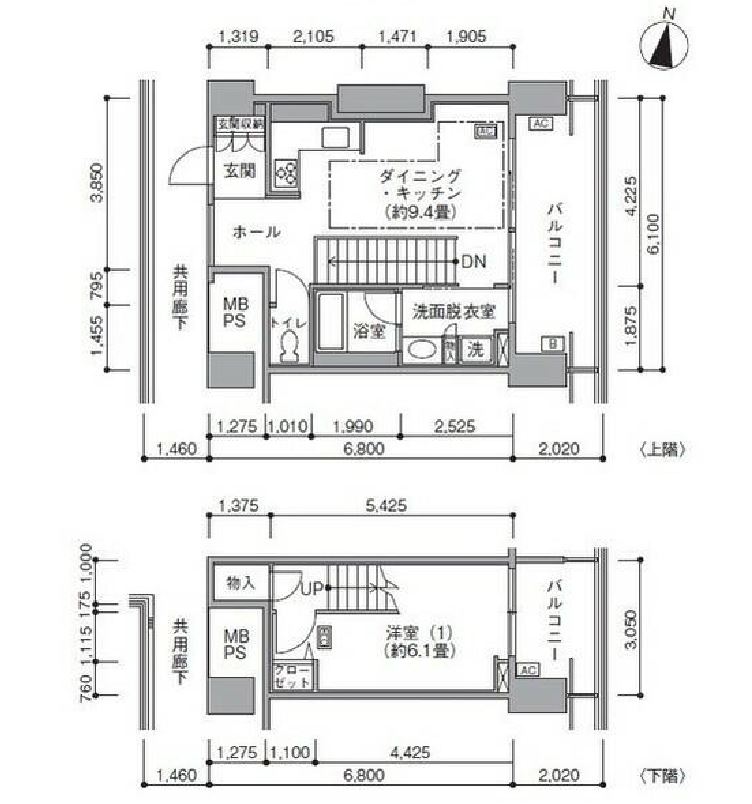 東雲キャナルコートCODAN　１７号棟611号室　間取り