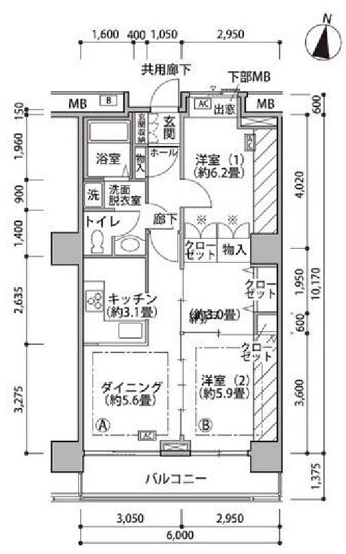 東雲キャナルコートCODAN　１８号棟 710号室　間取り