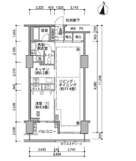東雲キャナルコートCODAN　17号棟816号室　間取り