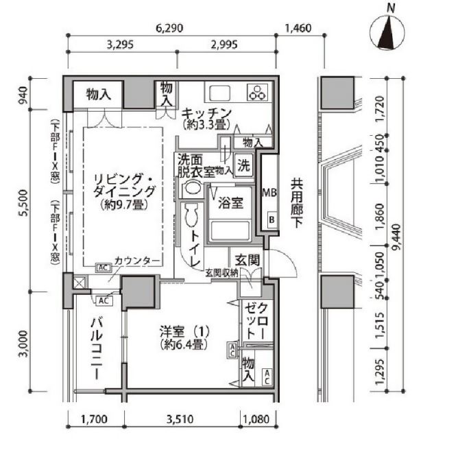 東雲キャナルコートCODAN　19号棟1004号室　間取り
