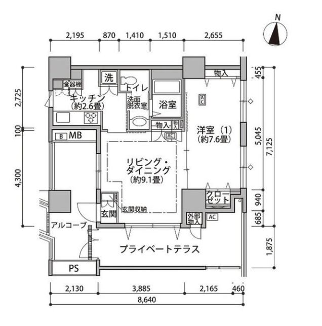 東雲キャナルコートCODAN　19号棟905号室　間取り