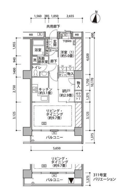 東雲キャナルコートCODAN　18号棟411号室　間取り