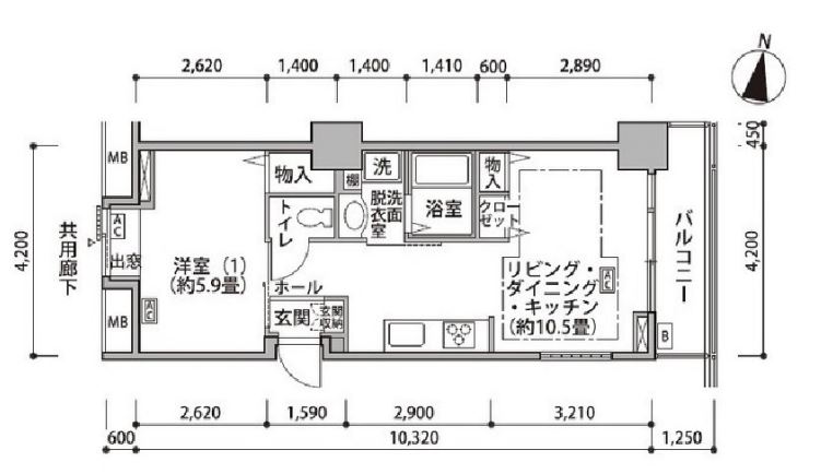 東雲キャナルコートCODAN　18号棟813号室　間取り