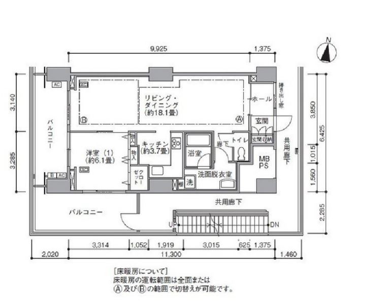 東雲キャナルコートCODAN　16号棟1013号室　間取り