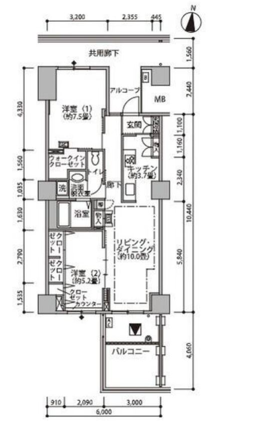 東雲キャナルコートCODAN　21号棟1309号室　間取り