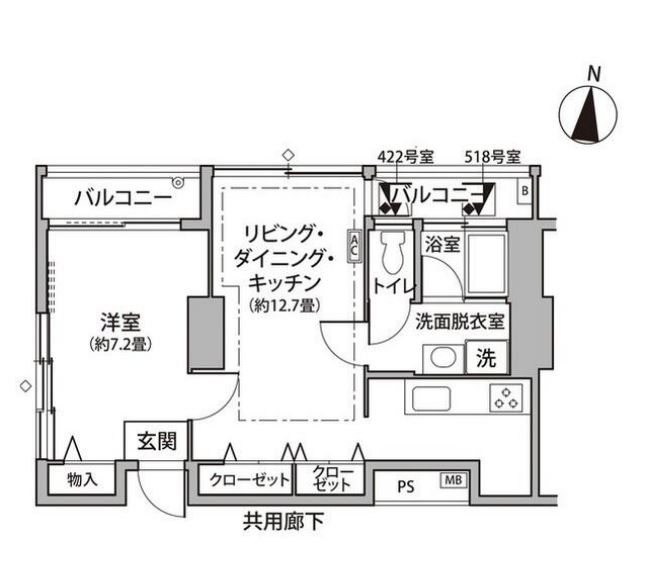 東雲キャナルコートCODAN　11号棟422号室　間取り