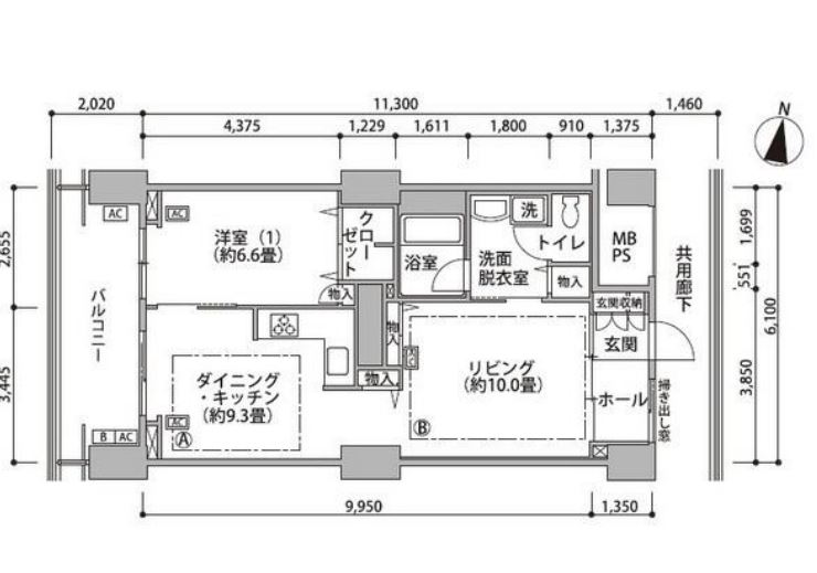 東雲キャナルコートCODAN　16号棟710号室　間取り