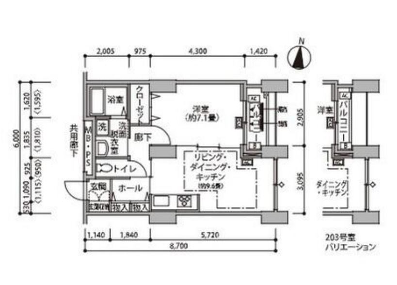 東雲キャナルコートCODAN　14号棟203号室　間取り