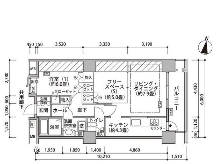 東雲キャナルコートCODAN　18号棟614号室　間取り