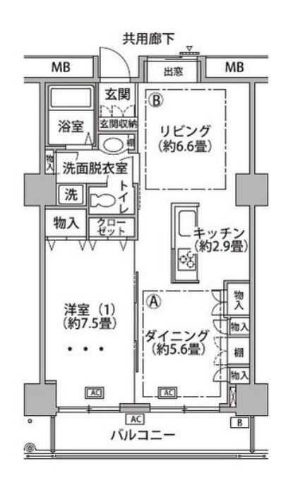 東雲キャナルコートCODAN　18号棟427号室　間取り