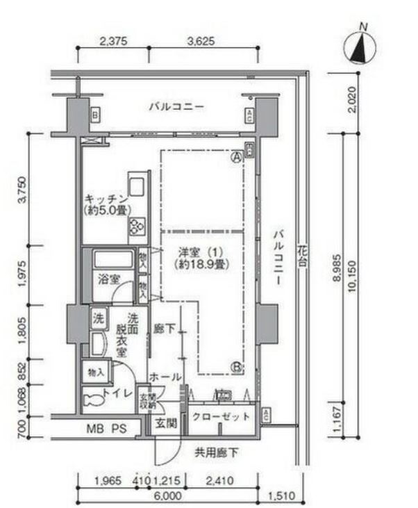 東雲キャナルコートCODAN　17号棟604号室　間取り
