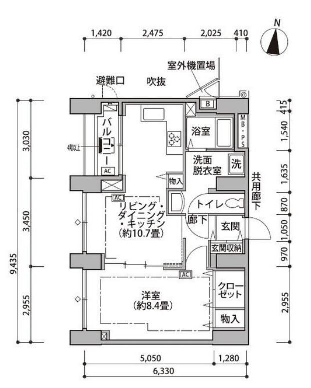 東雲キャナルコートCODAN　14号棟613号室　間取り