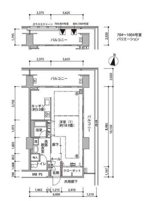 東雲キャナルコートCODAN　17号棟704号室　間取り