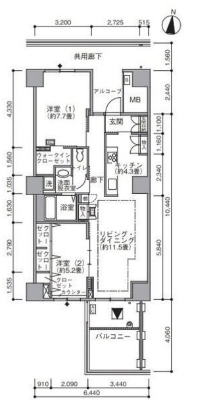 東雲キャナルコートCODAN　21号棟1303号室　間取り