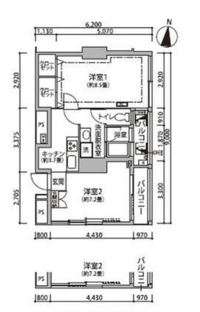 東雲キャナルコートCODAN　12号棟708号室　間取り