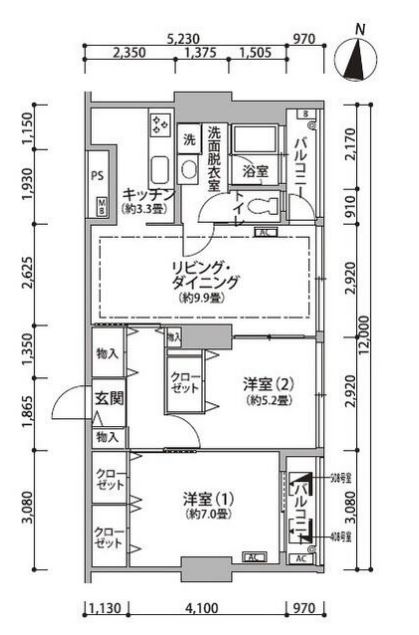 東雲キャナルコートCODAN　12号棟508号室　間取り