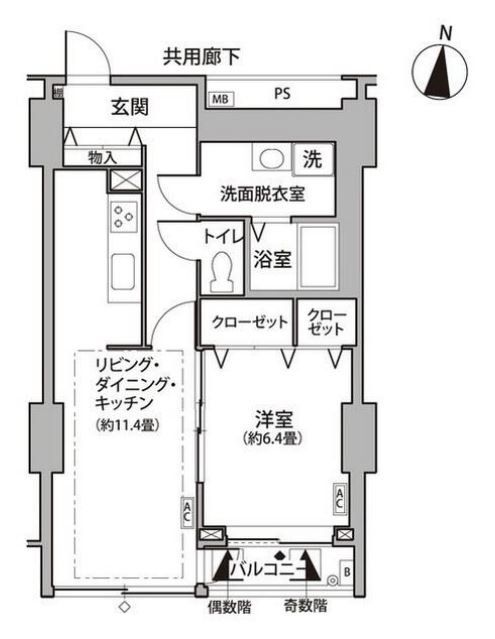 東雲キャナルコートCODAN　11号棟1006号室　間取り