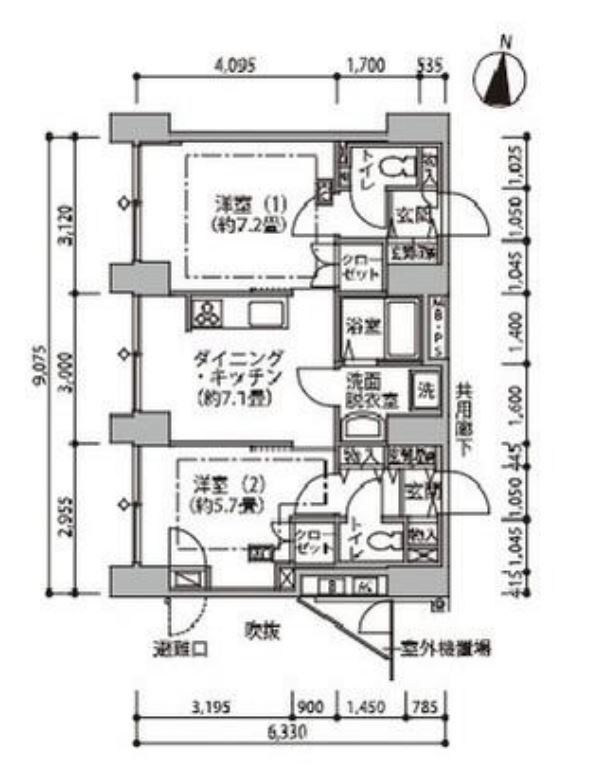 東雲キャナルコートCODAN　14号棟612号室　間取り