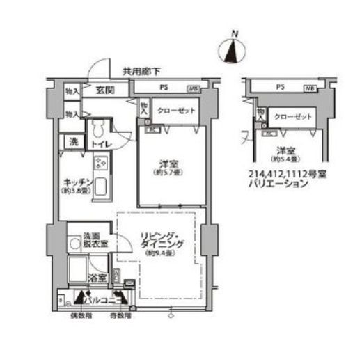 東雲キャナルコートCODAN　11-412号室　間取り