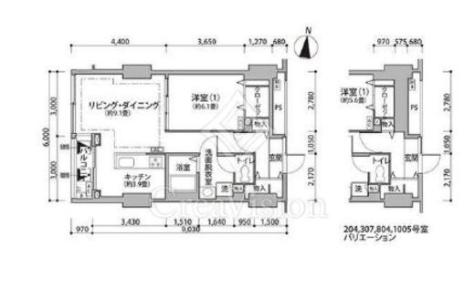 東雲キャナルコートCODAN　12-307号室　間取り