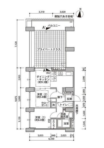 東雲キャナルコートCODAN　14-917号室　間取り