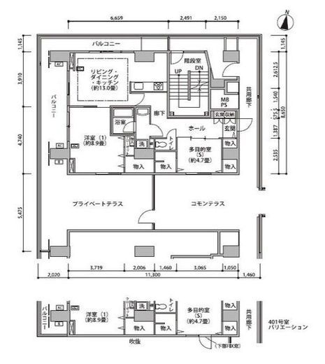 東雲キャナルコートCODAN　16-401号室　間取り