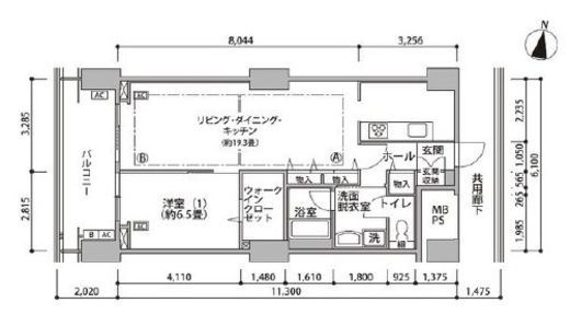 東雲キャナルコートCODAN　16-407号室　間取り