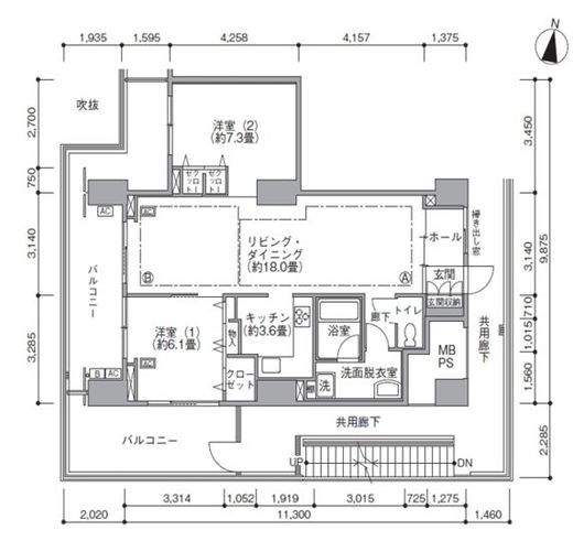 東雲キャナルコートCODAN　16-513号室　間取り