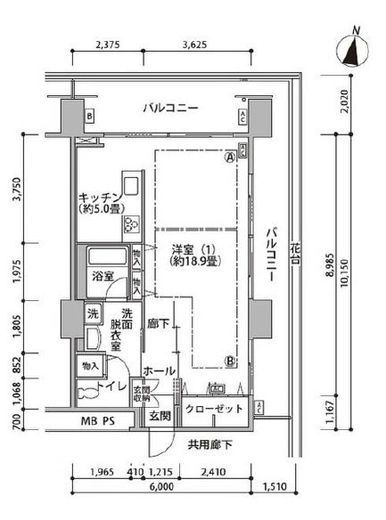 東雲キャナルコートCODAN　17-1004号室　間取り