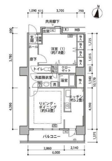 東雲キャナルコートCODAN　18-808号室　間取り
