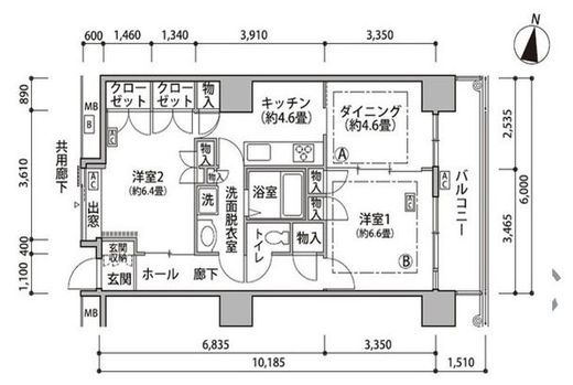 東雲キャナルコートCODAN　18-910号室　間取り