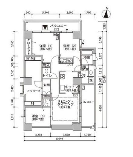 東雲キャナルコートCODAN　19-506号室　間取り